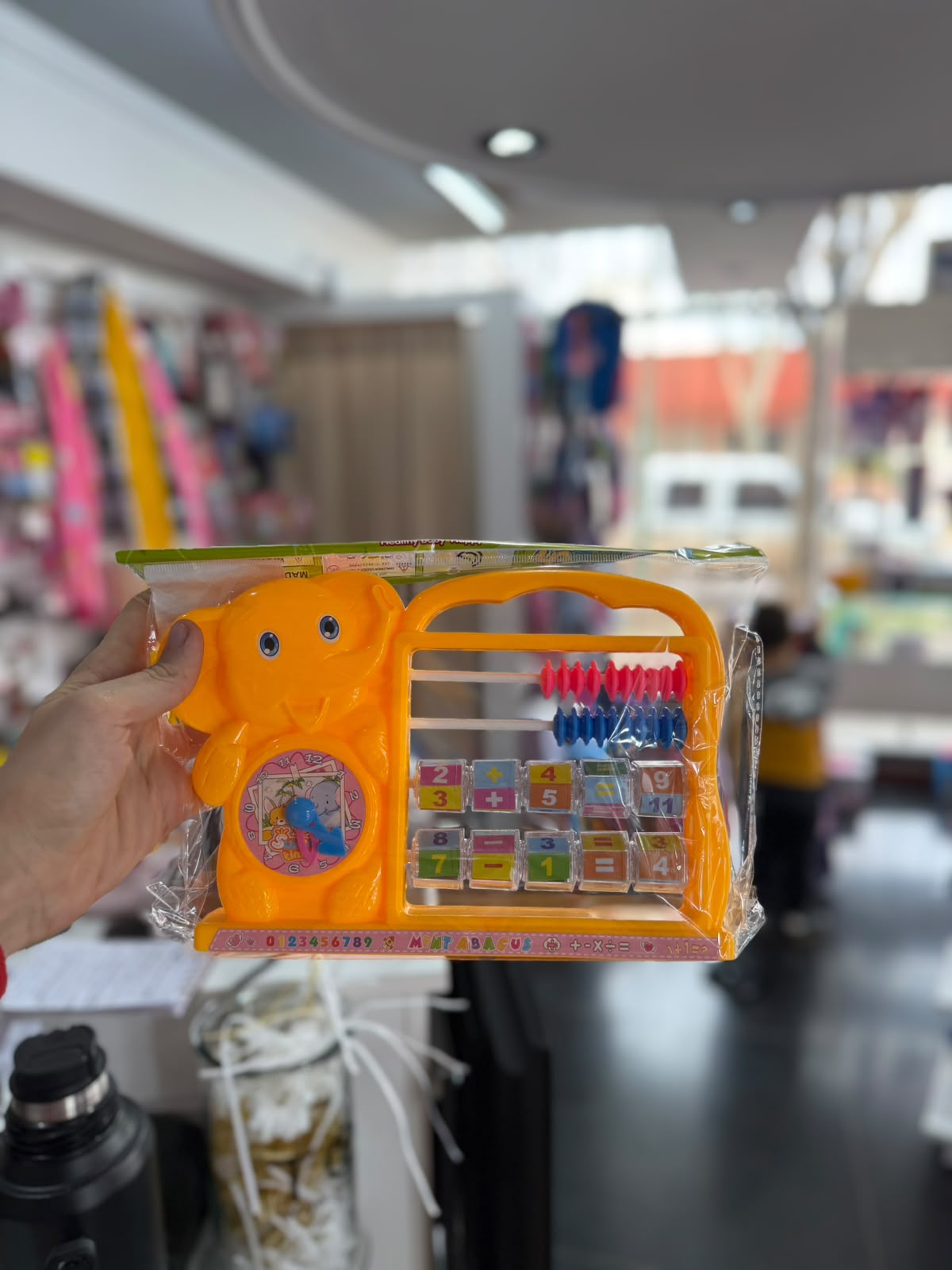Abaco elefante didactico con reloj 1