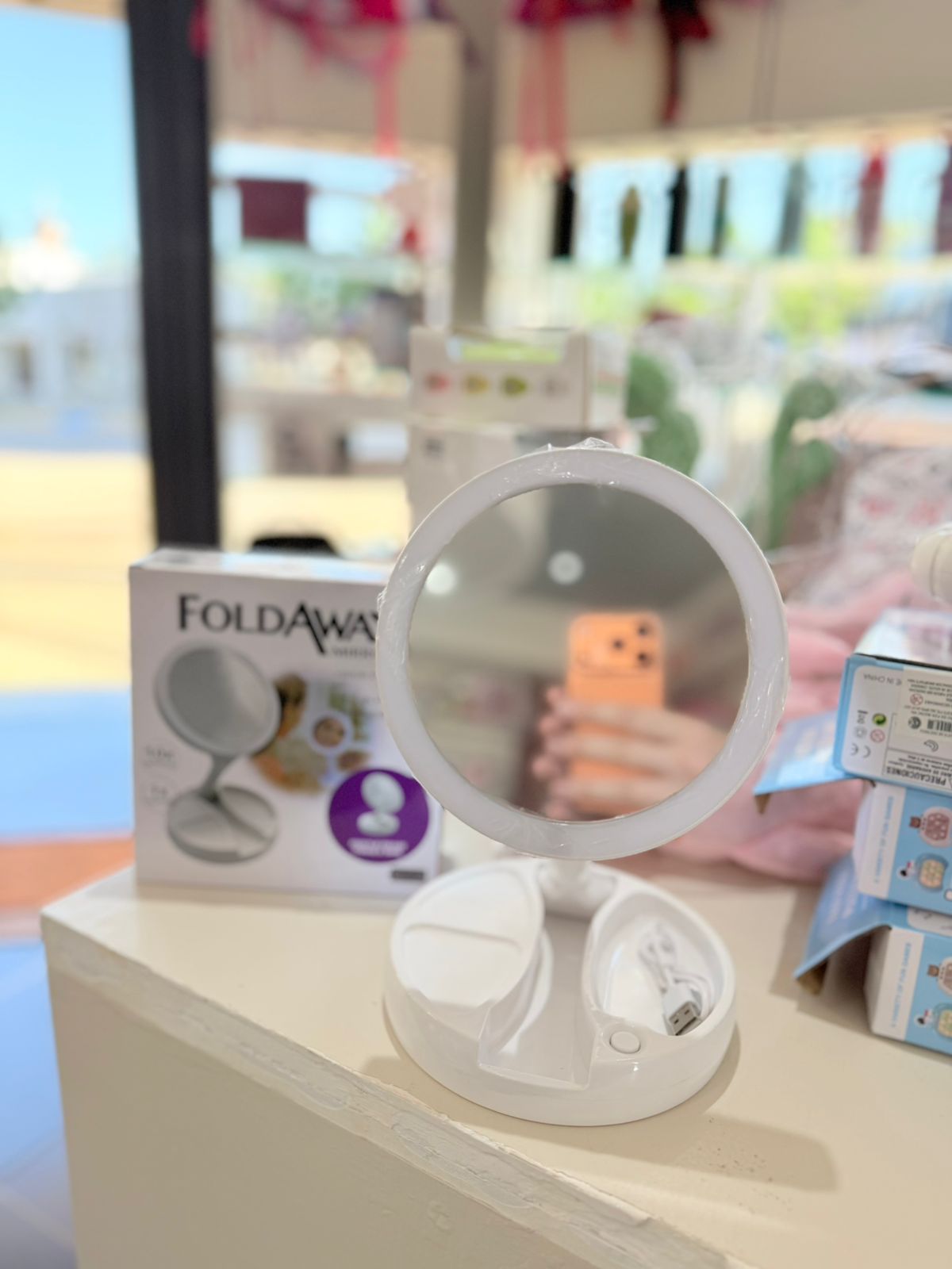 Espejo Redondo Plegable