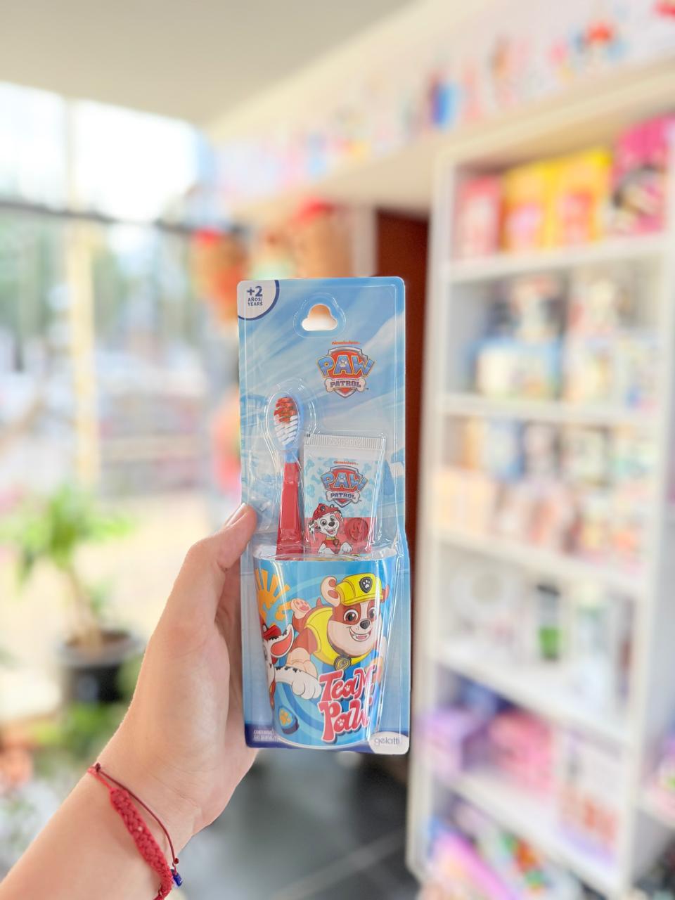 Vaso, cepillo y pasta de dientes Paw Patrol