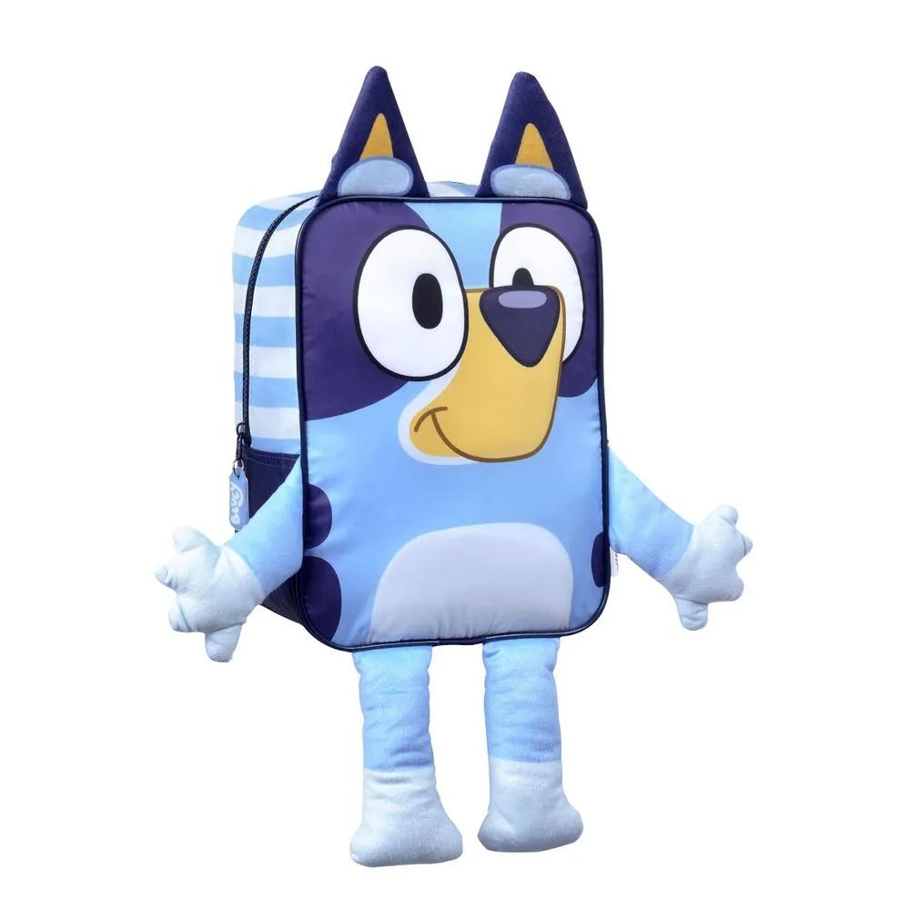 Mochila Bluey 3D Face Personaje 12” – Espalda Celeste 3